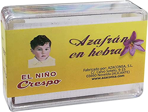 El Niño Crespo - Pack de 10 sobres de Azafrán Molido - Azafrán Español - Condimento Culinario - Aporta Sabor a tus Comidas - Azafrán Silvestre